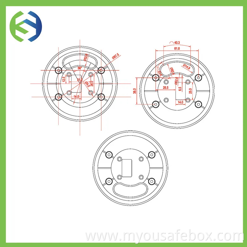 Button&Fingerprint&Handle Integrated Safe Fingerprint Electronic Lock